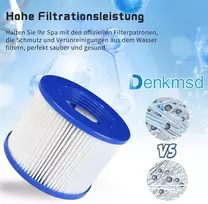 Denkmsd filtras pripučiamam Spa, infinite spa filtro kasetė clever spa 75 x 100 mm aukštis 75 mm baseino filtro kasetė, filtras spa aquaparx (4 vnt.)