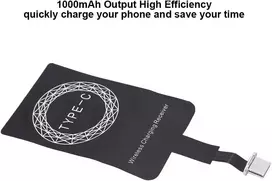 Usb c qi belaidis įkroviklis, qi imtuvas usb c, type c belaidžio įkroviklio imtuvas, skirtas galaxy a51/a20e/a20, pixel 2 ir kitiems type c mobiliesiems telefonams (type-c)