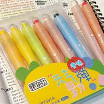 Jiwushe Eye-Care Fluorescent Fruit Scent Journal Highlighter with Soft Tip Slant Tip gray