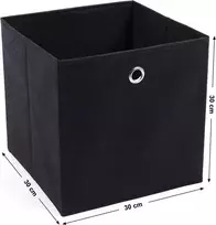 Songmics sulankstoma dėžė su skylėmis pirštams / matmenys: 30 cm x 30 cm x 30 cm / smėlio spalvos