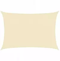 Vidaxl Hdpe stačiakampė pavėsinė burė, 4x6 m, kreminė