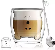 Mielos puodelės, kavos, arbatos stiklinės, geriamojo stiklo indai, dvigubų sienelių, izoliuotos stiklinės, espresso puodelis, meškiukas, katės puodelis