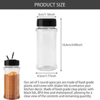 5 vnt. prieskonių indelių rinkinys, 100 ml, su sieteliu