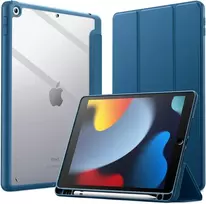 Jetech dėklas Ipad 10.2" (9/8/7 kartos) su pieštuko laikikliu, skaidrus