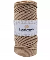 Saromania Medvilninė virvė 3mm 100m makramė Karmel