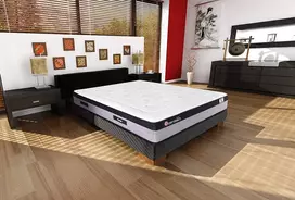 Matnature memory foam spyruoklinis čiužinys su plunksnomis, viskoelastinis, baltas, 90 x 200 cm