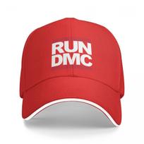 Run DMC logotipas kepuraitė Unisex Hip-Hop kepurė Skrybėlės nuo saulės Lenktynininko kepuraitė Reguliuojama Snapback kepuraitė Beisbolo kepuraitės Vasara One Size black