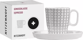 Villeroy & Boch Espresso puodelis su lėkštute, 95 ml, porcelianas, dizainerio kūrinys