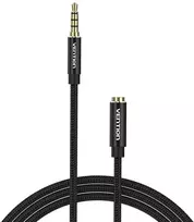 Vention Ausinių ilgintuvas su mikrofonu, 3.5 mm Aux ilgintuvas, nuo vyriško iki moteriško, audio kabelis, stereo ausinių kabelis, audio lizdo ilgintuvas Ausinėms/tv/nešiojamam kompiuteriui 2 m