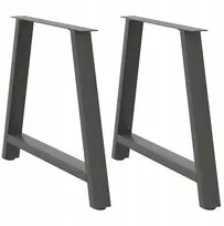 Vidaxl Kavos staliuko kojos, 2 vnt., antracito spalvos, 90x(72-73) cm, plienas