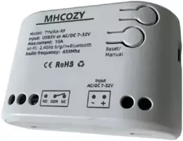 Mhcozy 1 kanalo Usb 5v Ac/dc 7-32v išmanusis Wifi belaidis relės jungiklio modulis, Tuya Smart Life programėlės nuotolinis valdymas, suderinamas su Alexa Google Home (1)