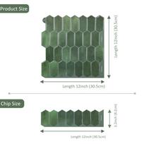 10 Sheets Peel and Stick Vinyl Wallpaper 3D Imitation Brick Self-adhesive Wall Tike Sticker for indoor Decoration 10 Sheets gray