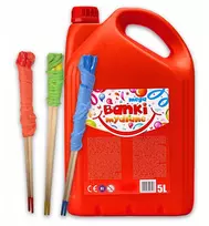Stiprus muilo burbulų skystis Lux 5l +3 skirtingi muilo burbulų lazdelės