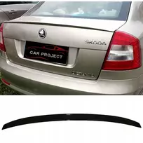 Skoda Octavia 2 galinis spoileris, lūpa, juodas blizgesys