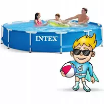 Sodo baseinas su rėmu 366 x 76 cm, sustiprintas, lengvas montavimas, Intex 28210