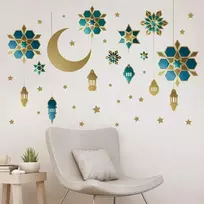 Ramadano langų lipdukai, Ramadano lipdukai, sienų lipdukai, sienų dekoracija, Eid Mubarak sienų menas, Eid islamo dekoracija, Ramadano langų dekoracija, mėnulio žvaigždžių langų lipdukas namams, svetainei