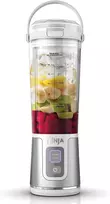 Ninja Blast Bc151euwh nešiojamas trintuvas / smulkintuvas / kokteilių plaktuvas, 530 ml talpos indelis, nepralaidus dangtelis, galingas mini stacionarus maišytuvas, belaidis ir įkraunamas, smulkina ledą ir vaisius, baltas
