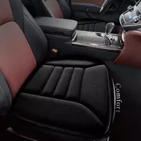 Kingphenix automobilinė sėdynės pagalvėlė su 3,0 cm komfortiška atminties putų sėdynės pagalvėle automobiliui ir biuro kėdei - juoda