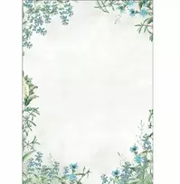 Dekoratyvinis popierius diplomas A4 Fiori Mėlyna Galeria Papieru, 50 lapų, 100 g/m²