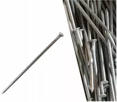 Statybinės lygios juodos vinys 6x175mm, 5kg
