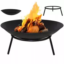 Lauko židinys Palermo 60 cm, juodas plieno