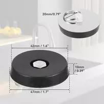 Euioovm Guminiai kamščiai, kriauklės kamštis, 3 vnt. 47–42 mm kriauklės kamščiai, kriauklės kamščiai su kabliukais, kanalizacijos kamštis kriauklei, kanalizacijos kamštis virtuvei, vonios kambariui, vonios kambariui