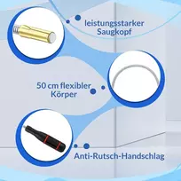 Lvefyti 2 dalių magnetinis strypo griebtuvas, 60 cm magnetinis keltuvas su 500 mm lanksčiu gooseneck, nešiojamas lankstus strypo magnetas smulkioms detalėms paimti