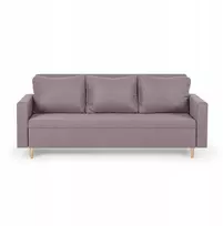 Fotelis Trivietė sofa-lova Ken rožinė su miego funkcija