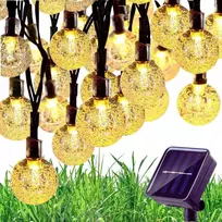 Saulės energija varstomos led sodo lemputės girlianda balkonui terasai sodui