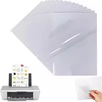 20 lapų A4 vinilo lipduko plėvelė, lipduko popierius spausdinimui, A4 dydis, krištolo skaidrumo lipdukai, 100% skaidrūs, lipni plėvelė rašaliniams ir lazeriniams spausdintuvams