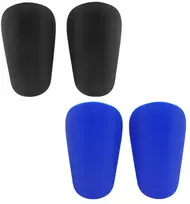 Nhpy 4 šonų apsaugų rinkinys, 9 x 6 cm, mini šonų apsaugos, mažos šonų apsaugos, mini šonų apsaugos, futbolas, futbolo šonų apsaugos berniukams ir mergaitėms, grafiti "pasidaryk pats" (juoda/mėlyna)