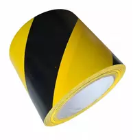 Įspėjamoji lipni juosta Epat geltona-juoda, 50 mm x 33 m