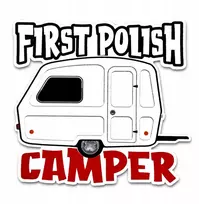 Retro stiliaus lipdukas prl - niewiadów n126 pirmoji lenkiška kemperio priekaba