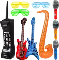 Generisch Balionų rinkinys: 10 pripučiamų muzikos instrumentų vakarėliui