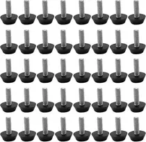 Fuipvgi, 40 vnt. reguliuojamų baldų kojelių, reguliuojamos kojelės, prisukamos kojelės, M6 x 20 mm reguliavimo varžtas M6, reguliuojamos kojelės, išlyginamosios kojelės, baldų kojelės, reguliavimo varžtas (juodos)