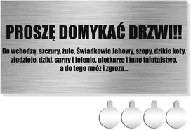 Nerūdijančio plieno durų lentelė prašome uždaryti duris 10x20 aliuminis