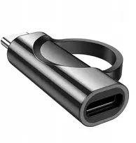 Hoco adapteris Type-c (vyriškas) į Type-c (moteriškas) su ekranu 5a 100w Ua32 c