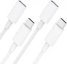 Stouchi 2 vnt. Usb C ilgiklis, skirtas magsafe įkrovikliui, type c ilgiklis kištukui/lizdui 9v 3a, skirtas mag safe 480mbit/s duomenų perdavimui, suderinamas su magsafe įkrovikliu iphone 16/15 1.8m baltas