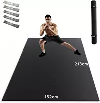 Hapbear jogos kilimėlis xxl itin didelis platus sportinis kilimėlis treniruoklių kilimėlis neslystantis 213 cm x 152 cm / 305 cm x 183 cm / 366 cm x 183 cm x 8 mm storio, didelio tankio itin patvarus pvc, gimnastikos kilimėlis, tinkamas avėti su batais