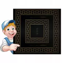 Aukso ir juodas 3d retro stiliaus graikiškas sienų panelis lubų kasete R23 C-zł
