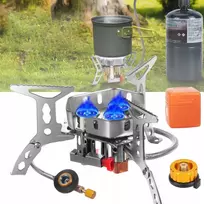 Puiki Mini turistinė dujinė viryklė su adapteriu 6800w
