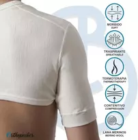 Beman® Unisex pirštinės nuo alergijos 85% merino vilna Art.558 2 Bianco