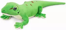 Wigiwama Lilizzhoumax arklių salos gekono pliušinis žaislas 40 cm, imituotas gyvūnas, kawaii gekono minkštas žaislas, realistiškas pliušinis roplių žaislas, laukinių gyvūnų dovana vaikams, kimštinis žaislas, gimtadienio dovana, žalias