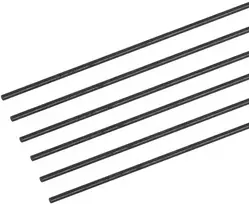 6 vnt. anglies pluošto strypai 2 mm x 300 mm modeliams ir dronams