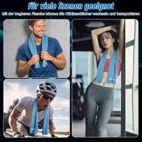 Nachlynn vėsinantis mikropluošto rankšluostis 100 x 30 cm, skirtas fitnesui, sportui, kelionėms, jogai – ledinis vėsinantis sporto salės rankšluostis