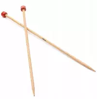 Knitpro Basix medinės tiesios virbalai 35cm, 3.75mm