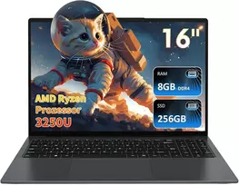 16 colių nešiojamas kompiuteris su win 11 pro, amd ryzen 3 3250u procesorius (iki 3,5 ghz), 8gb ddr4 ram, 256gb ssd, skirtas studentams/verslui, pirštų atspaudų jutiklis, hdmi, usb x3, micro sd, 2tb atnaujinimas, išplečiamas