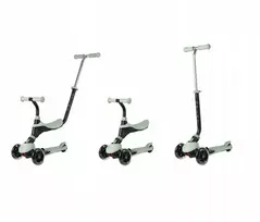 Kelioninis 3in1 paspirtukas vaikams, transporto priemonė, triratukas su sėdyne, led ratai Qplay Sema Pro