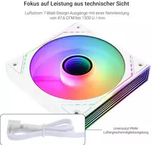 Thermalright Tl-m12w-s 120mm Argb ventiliatorius su S-fdb guoliu