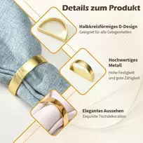 12 servetėlių žiedų rinkinys, metaliniai servetėlių žiedai, elegantiškos servetėlių sagtys, auksinis servetėlių žiedas, servetėlių sagtys, tinkamos stalo dekoravimui, diena, velykos, vestuvės, jubiliejus